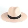 Nuevo sombrero de paja de verano para hombre y mujer, con protección solar UV, a la moda, sombrero Panamá de paja, venta al por mayor