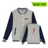 Uniforme de béisbol Slam Dunk estampado chaqueta negra primavera y otoño cuello alto estilo casual americano chaqueta de béisbol chaqueta para mujer