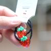 Nuevos y lindos pendientes de estudiante de moda para niños con purpurina roja, clip de oreja de amor sin perforación, joyería de oreja de fresa