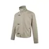 Chaqueta Corta Lavada Desgastada para Hombre Botones de Langosta Cuello Alto Diseño Vintage de Doble Capa Cortavientos Chaqueta Moderna