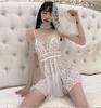 Lingerie Sexy, Conjunto Feminino de Renda Transparente, Camisola de Renda e Mesh, Costas Lindas, Saia Suspensório para Flertes Privados, Privado