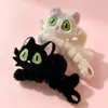 Presilha de Gato de Pelúcia Fofa Estéreo Olhos Grandes 2025 Nova Doce e Criativa Presilha de Tubarão para Cabelo na Parte de Trás da Cabeça