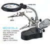 16126-A Lupa de Lectura y Reparación para Escritorio Hd con Luz Led Clip Auxiliar Lupa 90mm