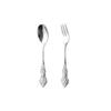 Garfo e Colher de Sobremesa Retrô Aço Inoxidável Embossado Talheres para Comida Ocidental Garfo Colher Real Garfo de Frutas de Alta Qualidade Colher de Café