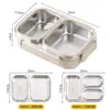 Caixa de almoço de aço inoxidável 316L, evita a mistura de sabores, segura para micro-ondas, adequada para trabalhadores de escritório, hermética e portátil, ideal para dormitórios estudantis