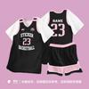 Nuevos Uniformes de Baloncesto para Niñas, Conjuntos de Manga Corta Falsos de Dos Piezas, Uniformes de Competición Estudiantil, Maillots de Verano Transpirables de Secado Rápido, Personalizados
