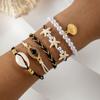 Joyería de Conchas con Cuentas Transfronteriza Estilo Playa Ojo del Diablo Apilado Perla Imitación Verano Juego de Pulseras Pulsera Venta al por Mayor