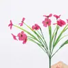 Eucalipto artificial, hierba de primavera, violetas, camelias, flores de campanilla, lavanda, flores artificiales de plástico, decoración de parterre, adornos de interior