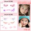 Maquillaje Pegatinas para la Cara Pegatinas de Dibujos Animados para Niños Actuación Escénica Cara Lindo Pegatinas Tatuajes de Rubor Estilo Fresco para Mujeres Jardín de Niños