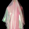 Tela de Organza Iridiscente Plana de Siete Colores Encriptada en Stock para Disfraces de Performance de Primavera y Verano, Manualidades, Hilo Decorativo, Materiales de Bricolaje