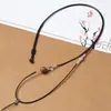 Novo Estilo Cordão de Couro Encerado Puro Tecido à Mão Exquisite Corrente para Clavícula de Mulher de Alta Qualidade Cordão para Pendurar no Pescoço Estilo Fino Corrente para Suéter
