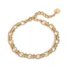 Austrália Europa antiga e os Estados Unidos moda simples mais vendida pulseira de aço inoxidável banhada a ouro 18K pulseira de personalidade feminina INS nicho versátil
