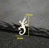 5 Piezas/Paquete Colgante de Lagarto Gecko Accesorios para Joyería DIY Acero Inoxidable Collar Pulsera Pendientes Animales Accesorios Colgantes