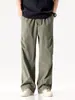 Ropa para Hombre Fengshe / 2026 Primavera y Otoño Nuevos Pantalones Casuales Holgados Estilo Americano para Hombre Pantalones Largos Pantalones Rectos de Pierna Ancha de Paracaidista