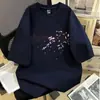 Camiseta de Manga Corta con Estampado de Marca de Moda Estilo Hong Kong para Hombre 2026 Nueva Marca de Moda Camiseta Casual Holgada de Algodón Puro Moda Masculina