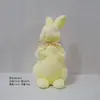 Musgo de terciopelo corto de imitación Conejo de Pascua adornos pequeños para escritorio de sala de estar decoraciones lindas Conejo de Pascua
