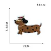Patche Bordado Dachshund Cão Cartoon Patche Decorativo Autoadesivo para Roupas e Bolsas Vários Tamanhos Fita Mágica
