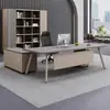 Escritorio y Silla Modernos y Simples Combinación Escritorio de Computadora para Personal Estación de Trabajo de Empleado Estación de Trabajo con Pantalla