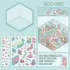Pegatinas de Escena de Dibujos Animados en Miniatura Sanrio Casas Tridimensionales Apiladas 3D para Niñas y Niños Decoración de Diario DIY Creatividad