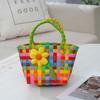 Regalo al por mayor para el Día del Niño Bolsas Pequeñas, Bolsas Tejidas Coloridas, Cestas de Mano, Souvenirs de Dibujos Animados DIY, Transfronterizo
