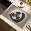 Serie Simple Moderna Esterilla Absorbente Drenante de Barro Diatomeas Cocina Estufa Encimera Fregadero Lavado de Platos Antideslizante Sin Lavado Posavasos