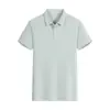 Camisa polo de seda helada para publicidad de verano, cuello de solapa, manga corta, overol, ropa de fábrica, impresión de logo en camiseta, ropa de trabajo personalizada, bordado