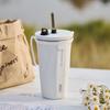 Caneca de Café Tyeso Degradê com Palito de Losango Copo Térmico de Aparência Sofisticada Portátil Simples para Água