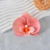 Película de Simulación Cabeza de Flor Phalaenopsis Pétalos Flores de Simulación Accesorios Tocado Pinza para el Cabello Bricolaje Hecho a Mano Decoración de Ceremonia de Boda