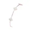 Pulseira de Trevo de Quatro Folhas Gelo Quebrado Prata Pura 990 Novo Estilo, Estilosa e Única, Versão Coreana, Pulseira de Luxo para Mulheres, Presente para Meninas