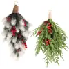 Amazon Transfronterizo Atmósfera Festiva Colgante de Pared de Aguja de Pino de Navidad Artificial Planta de Flor Artificial de Plástico Colgante de Pared Regalo de Navidad