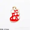 Colgante de Aleación Esmaltada Navideño Colgante de Gota Papá Noel Muñeco de Nieve Reno Colgante de Dibujos Animados Accesorios para Joyería DIY Pulsera Al Por Mayor
