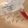 Acessórios Versáteis Mini Borboleta para Nail Art DIY, Decorações de Laço de Liga de Prata Vazada da Moda para Unhas