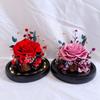Amazon Transfronteiriça Tampa de Vidro com Flor Eterna Rosa Acabada Presente de Aniversário Presente de Dia dos Namorados Presente para Namorada
