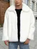 F0641 Chaqueta de solapa corta de piel sintética para hombre transfronteriza europea y americana Abrigo Cálido Abrigo