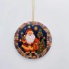 Colgante Cerámico Navideño 2024 Transfronterizo Amazon Colgante Redondo para Colgar Adornos para Árbol de Navidad DIY Accesorios