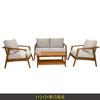 Sofá nórdico de madera maciza para exteriores, mesa y silla para patio de jardín, balcón exterior de villa, sofá anticorrosión, mesa de centro, muebles combinados