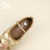 Novidade Primavera e Outono 2026 Sapatos Mary Jane Slip-On de Couro Estilo Coreano para Meninas com Solas Macias e Laço Sapatos de Ballet Princesa