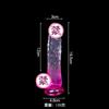 Dildo Artificial de Cristal Dispositivo de Masturbação Feminina com Dildo de Ovo Carne Macia Dispositivo Sexual Feminino Realista Sexo Adulto
