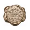 Série de Natal Adesivos de Selo de Cera Bronze Antigo para Envelopes, Convites, Garrafas de Vinho e Decoração de Presentes