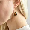 Pendientes colgantes de lágrima de piedra natural facetada orientados al diseño, modernos, culturales y creativos, accesorios de regalo, pendientes de alta calidad, fábrica de origen