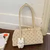 Moda Verão 2026 Transfronteiriça Bolinhas Ombro Único Axila Bolsa de Mão para o Dia a Dia Bolsa Boston Bolsa Almofada