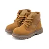 Botas de Inverno Transfronteiriças para Crianças Botas estilo Martin Botas de Couro com Solado Espesso Solado Macio Antiderrapante Confortáveis Sapatos Infantis Botas Curtas Botas de Caminhada