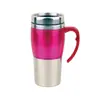 Taza de agua portátil de acero interior de plástico para coche, taza de agua de viento simple para oficina en casa, taza de beber moderna nueva de acero inoxidable