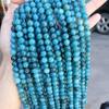 Apatita Otimizada Apatita azul cinza fosfórico contas soltas contas redondas pulseira semiacabada acessórios de joias diy atacado transfronteiriço