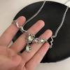 Collar de piedra ópalo líquido de alta calidad para mujer, moda de verano, cool, chica hot, cadena para la clavícula, collar de diseño nicho de lujo ligero, accesorios