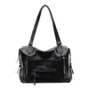 Bolsa de Grande Capacidade para Mulheres Inverno 2025 Nova Bolsa Transversal Casual Retrô Estilo Coreano Bolsa Tote de Ombro Único para Trabalho e Dia a Dia