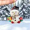 Colgante Plano 2D de Árbol de Navidad Muñeco de Nieve Decoración Navideña Decoración de Escena para Reunión Familiar Navideña