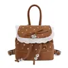 2026 Nuevo Lindo Lunares Moño Encaje Femenino Mori Moderno Popular Mochila Pequeña Bolso Cruzado