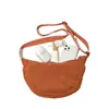 Nova Bolsa de Bolinho para Primavera e Verão para Homens e Mulheres, Bolsa de Ombro Pequena Casual de Veludo Cotelê, Bolsa de Ombro Fashion Impermeável de Grande Capacidade