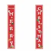Fabricantes transfronterizos Decoraciones navideñas Cortina de puerta Pareado Pancarta navideña Bandera exterior